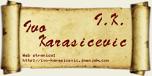 Ivo Karašićević vizit kartica